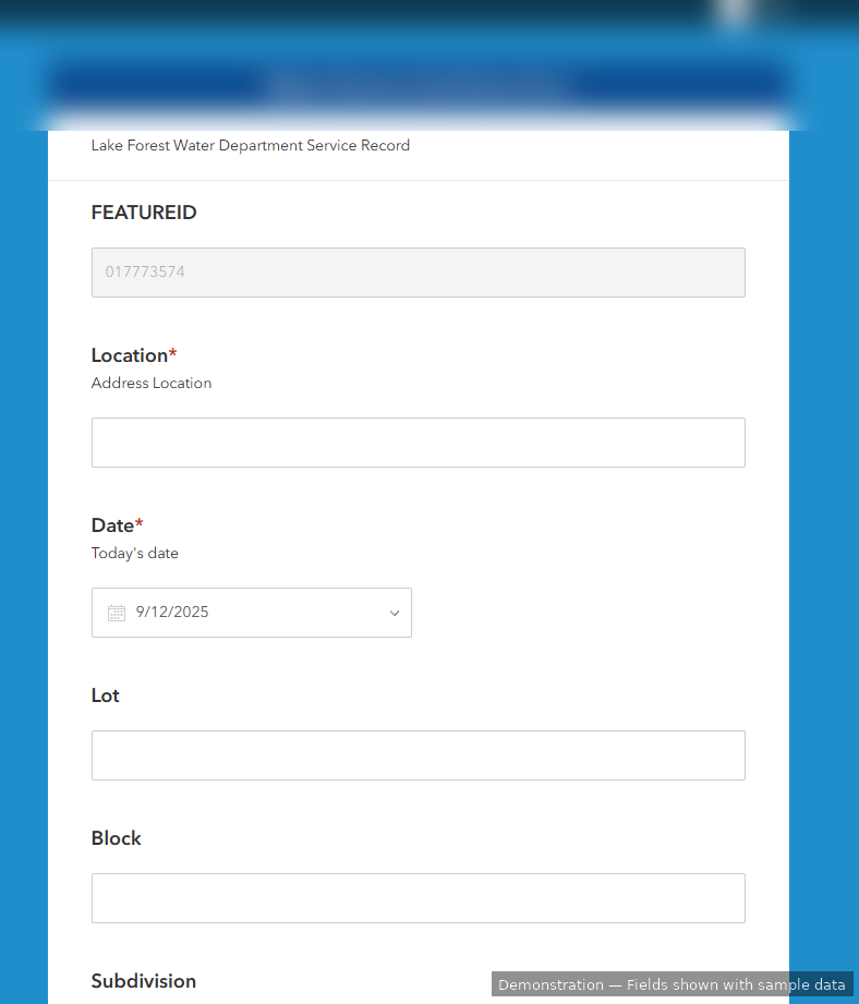 Water Service Card Modernization