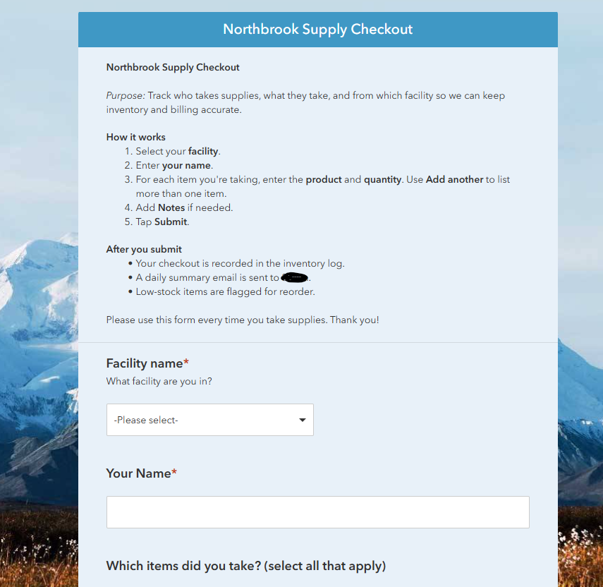 Supply Inventory Tracking System